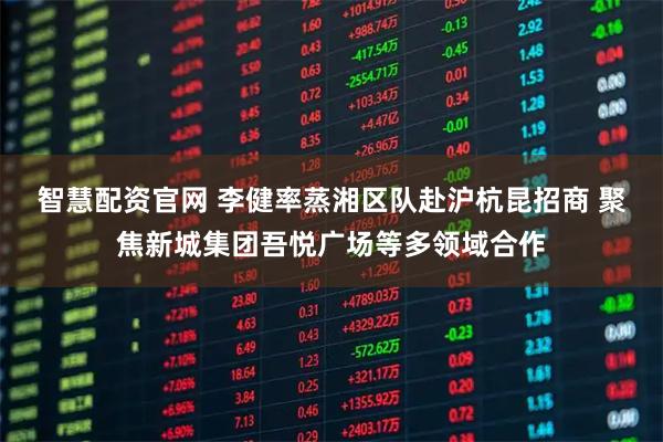 智慧配资官网 李健率蒸湘区队赴沪杭昆招商 聚焦新城集团吾悦广场等多领域合作